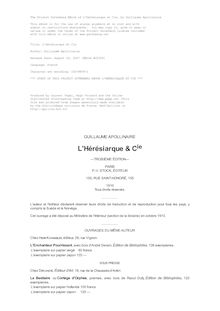 L hérésiarque et Cie par Guillaume Apollinaire