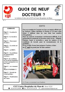 N°3 - 2009 - QUOI DE NEUF DOCTEUR ?