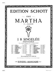 Partition de violon, Fantaisie sur des motifs de l opéra  Martha , Op.67