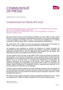 Le communiqué de presse commun SNCF-RFF