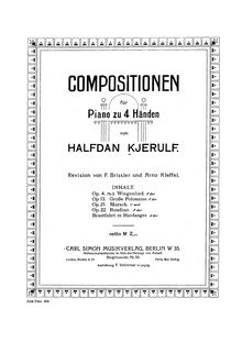 Partition , Wiegenlied, 3 pièces, Kjerulf, Halfdan