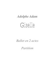 Partition Act I, Giselle, Adam, Adolphe