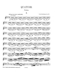 Partition Complete partition de violon, Piano quatuor en F minor, Op.10