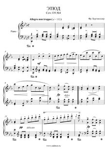 Partition , Les Bohémiens, 18 Etudes, Op.109, Burgmüller, Friedrich