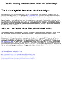 The Most Incredibly Overlooked Answer for best Auto accident lawyer
