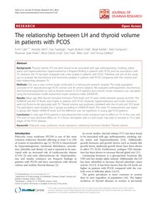 The relationship between LH and thyroid volume in patients with PCOS