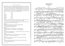 Partition complète et parties, Piano quatuor, D minor