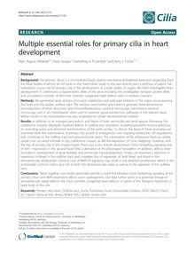 Multiple essential roles for primary cilia in heart development