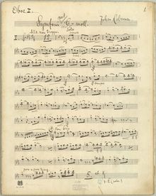 Partition hautbois 1, Symphony No.1, Symphony No.1 in C minor, C minor