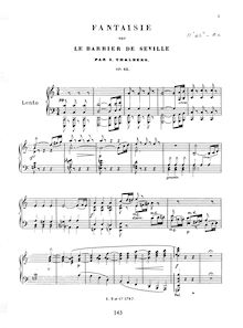 Partition complète, Fantasia on Rossini s  Barber of Seville , Op.63 par Sigismond Thalberg