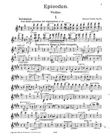 Partition violon, Episoden (Fünf Stimmungsbilder): Trio für Pianoforte, Violine und Violoncelle. Op. 72.