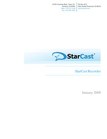 StarCast Recorder Tutorial