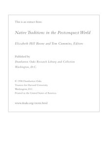 Native Traditions in the Postconquest World