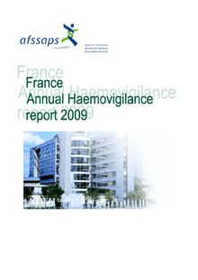 2009 - Annual Haemovigilance report