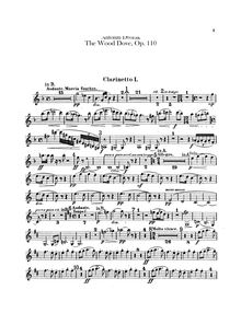 Partition clarinettes 1, 2, basse clarinette (en B♭, A), pour Wild Dove