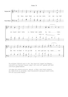 Partition Ps.70: Eil, Herr mein Gott, zu retten mich, SWV 167, Becker Psalter, Op.5