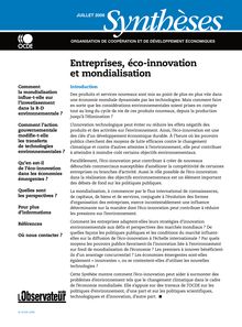 Entreprises, éco-innovation et mondialisation