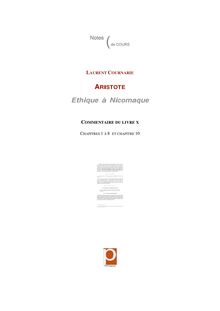 Philopsis Notes de Cours -  Aristote Ethique X Cournarie