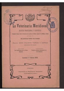 La Veterinaria Meridional, n. 08 (1906)