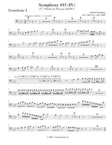 Partition Trombone 1, Symphony No.15  Black Halloween , F minor