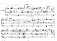 Partition Sonata No.3 en A major, 6 sonates pour orgue, Mendelssohn, Felix