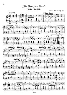 Partition Transcription pour piano solo - complete, Ein Herz und ein Sinn, Op.323
