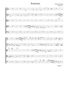 Partition Fantasia VdGS No.4 - partition complète (Tr Tr T T B), fantaisies pour 5 violes de gambe