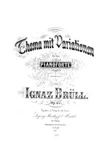 Partition complète, Theme avec Variations, Op.45, Brüll, Ignaz