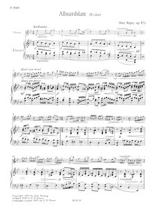 Partition de piano, 2 Compositions pour violon et Piano