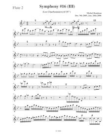 Partition flûte 2, Symphony No.16, Rondeau, Michel
