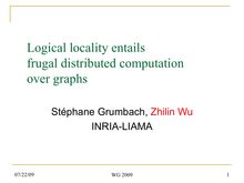 Logical locality entails frugal distributed computation over graphs extended abstract