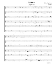 Partition complète (Tr Tr T T B B), Fantasia pour 6 violes de gambe, RC 74