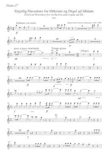 Partition flûte 2, Gejstlig Ouverture pour Orkester og Orgel ad libitum