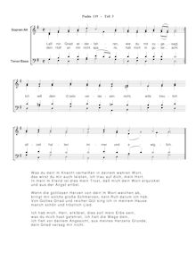 Partition Ps.119-3: Tu wohl, Herr, deinem Knechte, SWV 218, Becker Psalter, Op.5