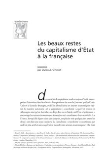 Les beaux restes du capitalisme d’État à la française - article ; n°1 ; vol.8, pg 163-176