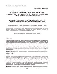 ZOONOSIS TRANSMITIDAS POR ANIMALES SILVESTRES Y SU IMPACTO EN LAS ENFERMEDADES EMERGENTES Y REEMERGENTES (ZOONOTIC TRANSMITTED BY WILD ANIMALS AND ITS IMPACT ON EMERGING AND RE-EMERGING DISEASES)
