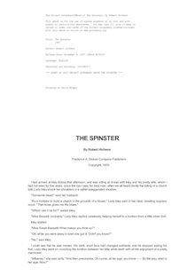 The Spinster - 1905