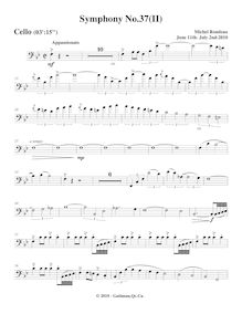 Partition violoncelles, Symphony No.37, D major, Rondeau, Michel par Michel Rondeau