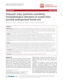 Polycystic ovary syndrome resembling histopathological alterations in ovaries from prenatal androgenized female rats
