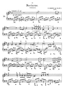 Partition complète, Nocturne, Op. 72 No. 1 (Posthumous), Chopin, Frédéric par Frédéric Chopin