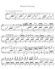 Partition de piano, Bourrée Fantasque, Chabrier, Emmanuel