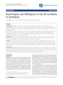 Brand equity and willingness to pay for condoms in zimbabwe