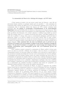 DUMONTET Fabienne Université de Lyon ;  Ecole Normale Supérieure ...