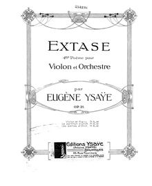 Partition violon et partition de piano, solo , partie, Extase, Op.21