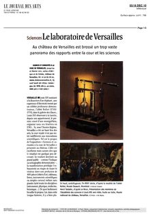 sciences Le laboratoire de Versailles