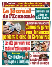 Journal de l’Economie n°562 - Du Lundi 30 Mars au Dimanche 05 Avril 2020