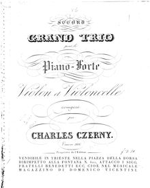 Partition Piano, Piano Trio No.2, Op.166, Czerny, Carl