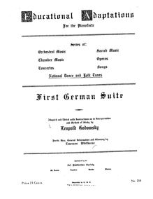 Partition complète, German  No.1, Godowsky, Leopold
