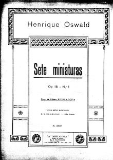 Partition complète, 7 (Sete) Miniaturas, 7 Miniatures, Oswald, Henrique