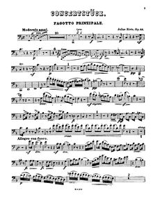 Partition basson (solo), Concertstück pour vent quintette et orchestre